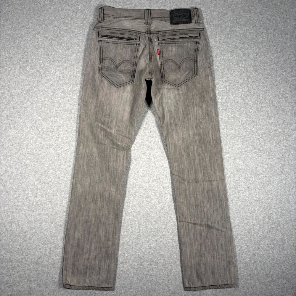 Levi's 511 Jeans Mens 28x30 (Fits 29x30) Gray Streetwear All Day Comfort Skinny